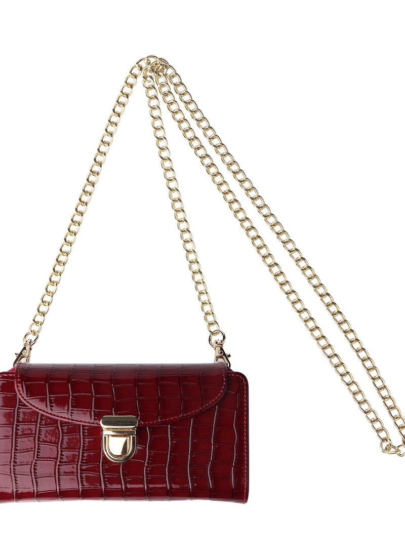 Loquat Women's multi-functional Crossbody Horizontal Single Shoulder Crocodile Pattern Mobile Phone Bag  - Image 3