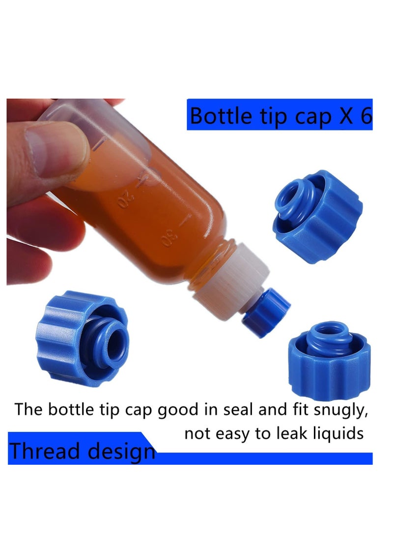 6 قطع زجاجات تطبيق الغراء، 30 مل زجاجات بلاستيكية قابلة للضغط مع طرف إبرة غير حاد 14ga 16ga 18ga 20ga لتطبيقات الغراء، طلاء الحرف اليدوية والزيت - Image 3