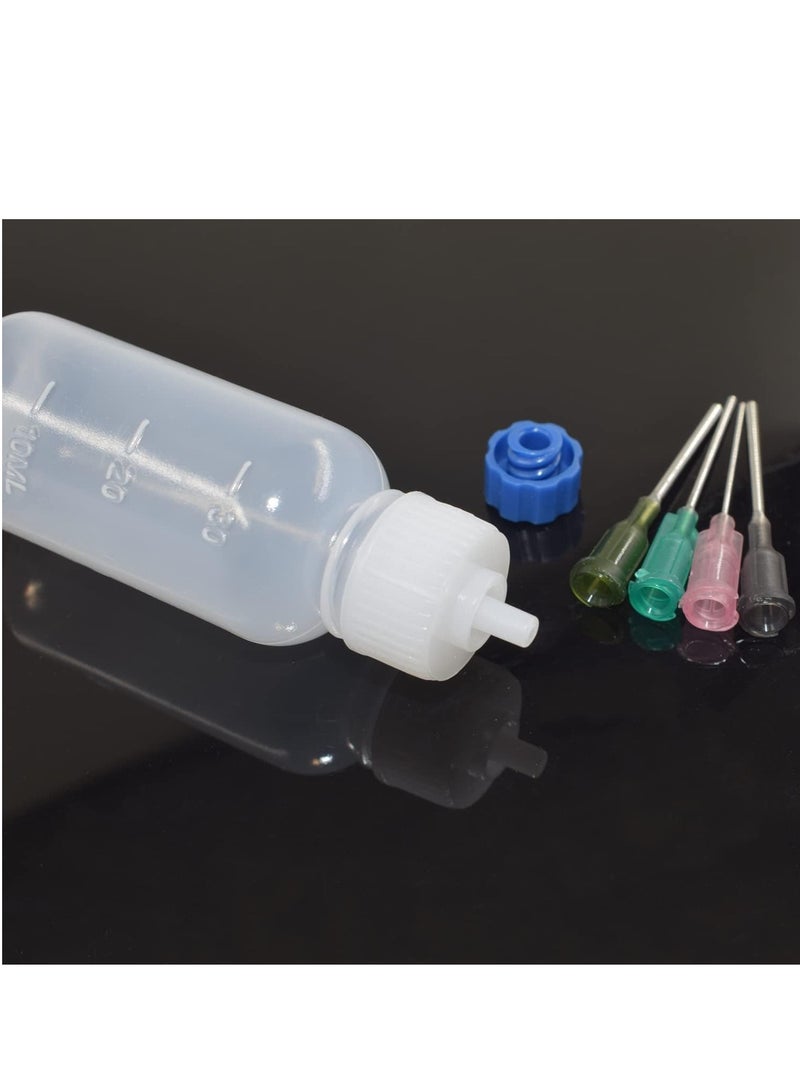 6 قطع زجاجات تطبيق الغراء، 30 مل زجاجات بلاستيكية قابلة للضغط مع طرف إبرة غير حاد 14ga 16ga 18ga 20ga لتطبيقات الغراء، طلاء الحرف اليدوية والزيت - Image 5