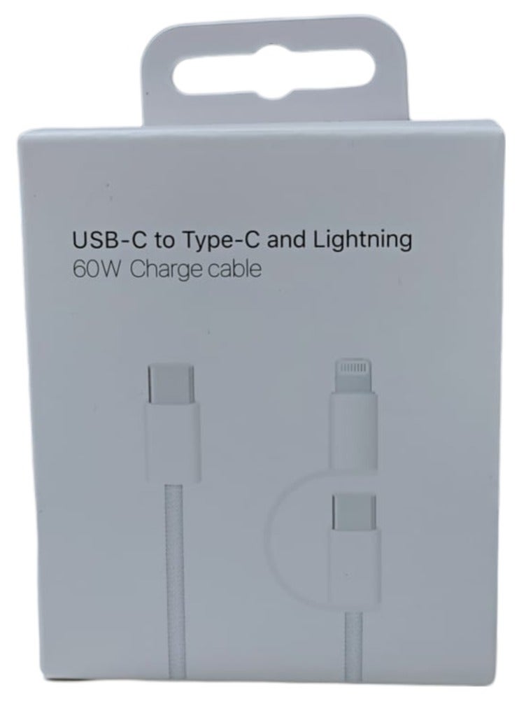 USB C to C Cable 1.2M 60W PD Fast Data Transfer Cable with iPhone Lightening Jack Compatible for iPhone 16 15 14 13, MacBook Pro/Air,iPad Pro, Samsung S24/S24 ultra,Huawei Lenovo - Image 3