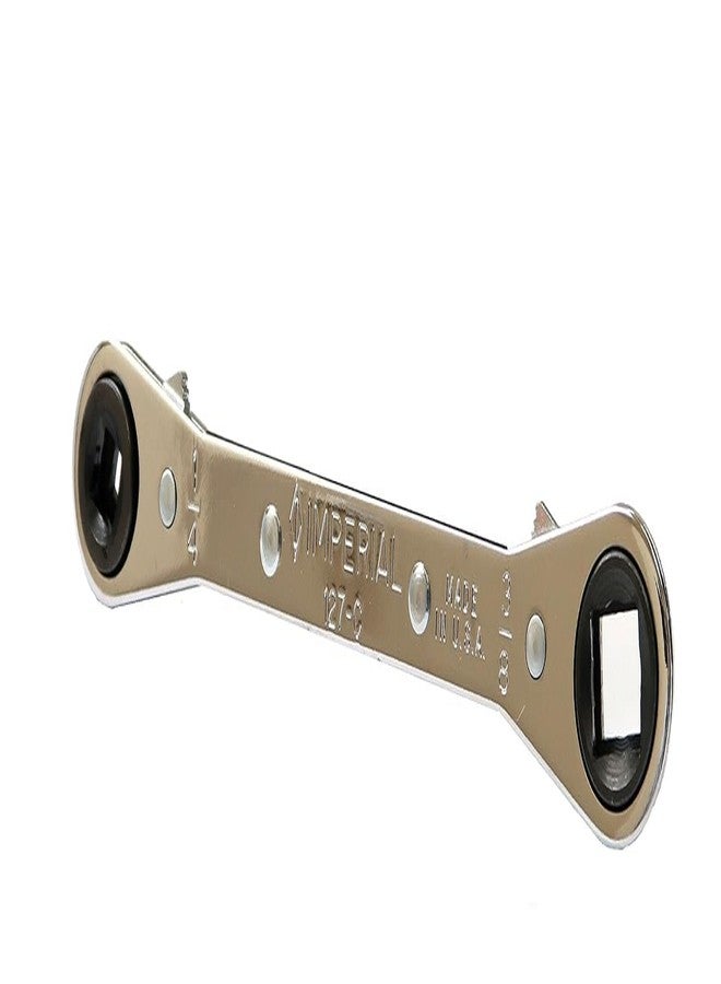 Imperial Tool 127C HVAC Service Ratchet Wrench for HVAC Refrigeration and Air Conditioning, 1/4", 3/8", 3/16" and 5/16" - Image 1