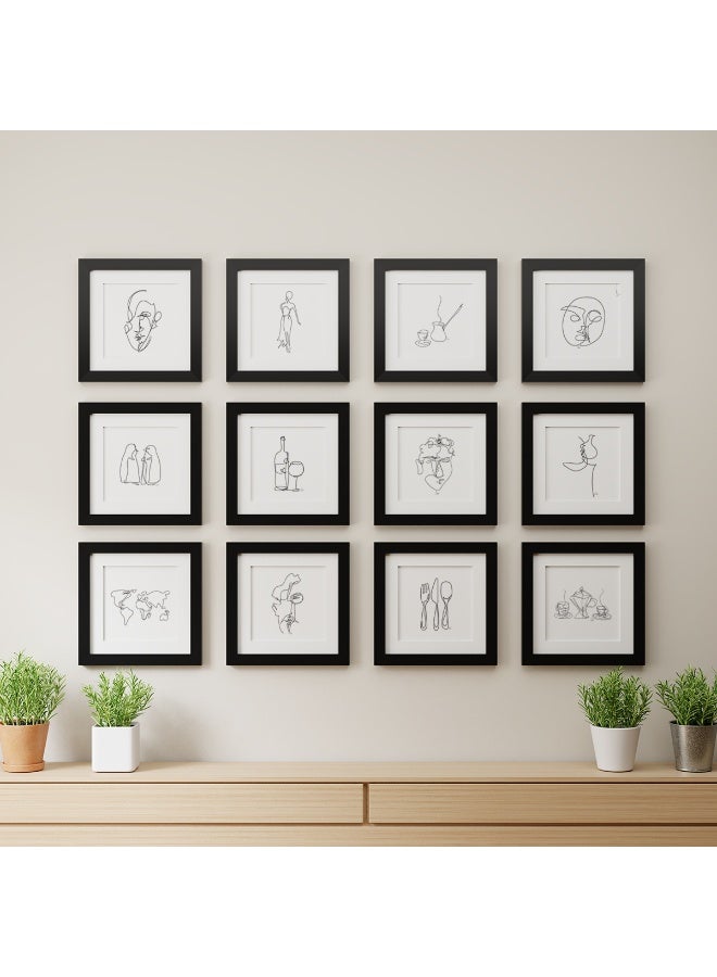 PK Design Line Drawings Face 1 Mini Poster - Image 2