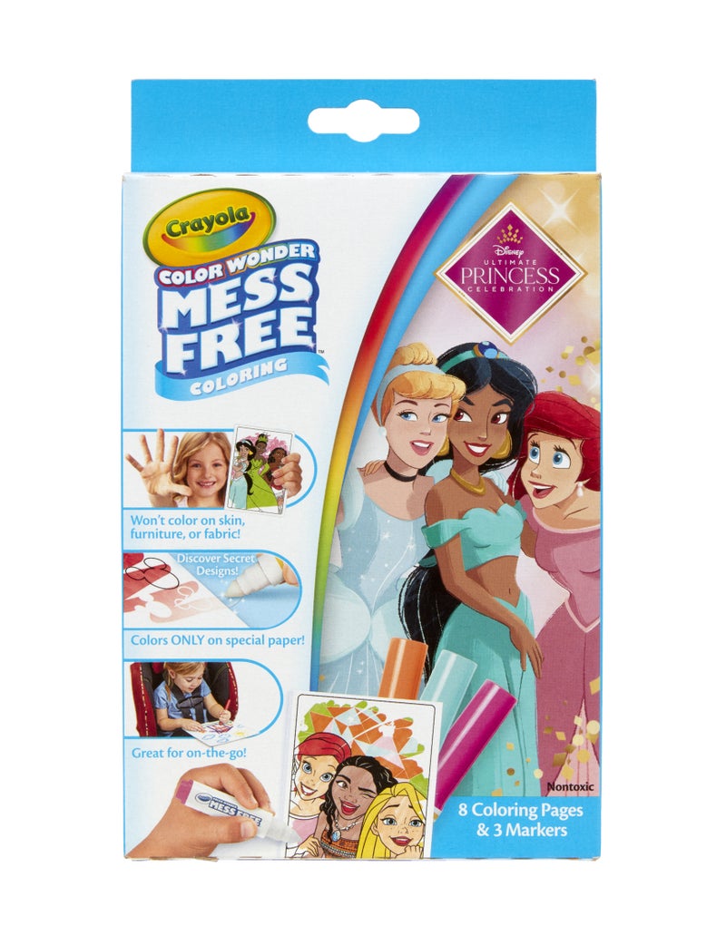 Crayola - Color Wonder Mini Box Set, Disney Princess (Multicolour) | MESS FREE COLORING | GIFT FOR GIRLS & BOYS Ideal for ages 3+ - Image 1