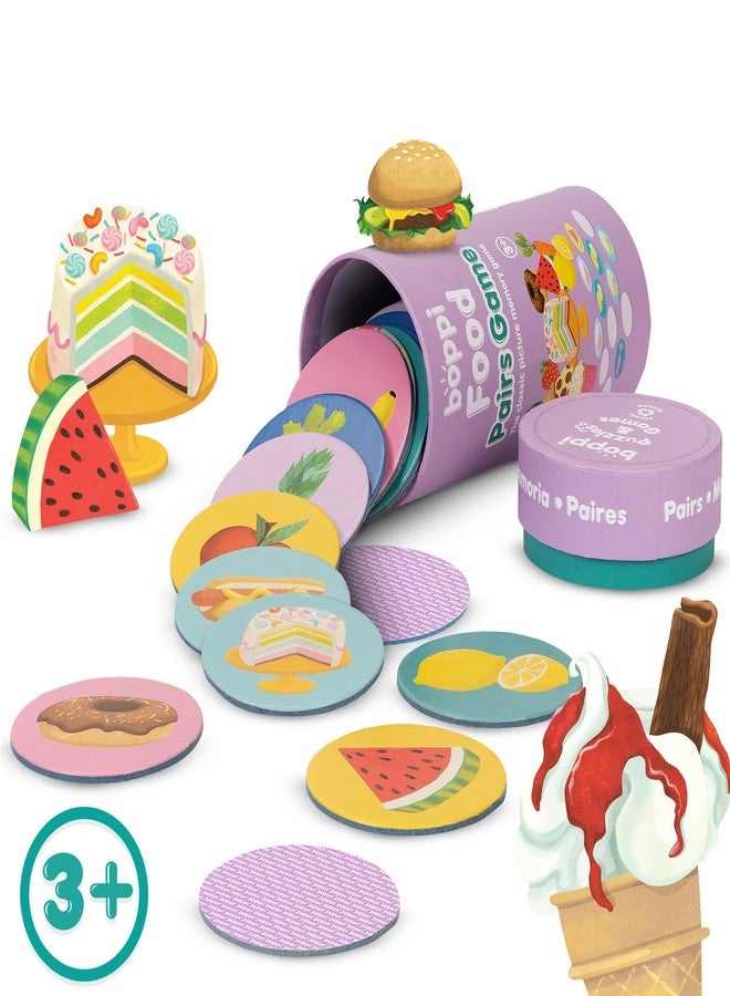 boppi Pairs Memory Game/Matching Game for Toddlers - Engaging Educational/Montessori Memory Matching Game for Kids Age 3 and Up - Food - Image 2