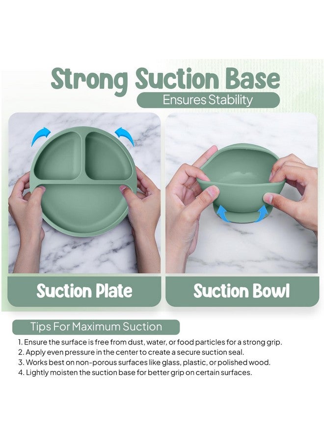 O'doe Baby Weaning Set - 15 Pcs Silicone Baby Feeding Set with Suction Plate, Bowl, Bib, Sippy Cup, Fruit Feeder, Freezer Tray - Image 4