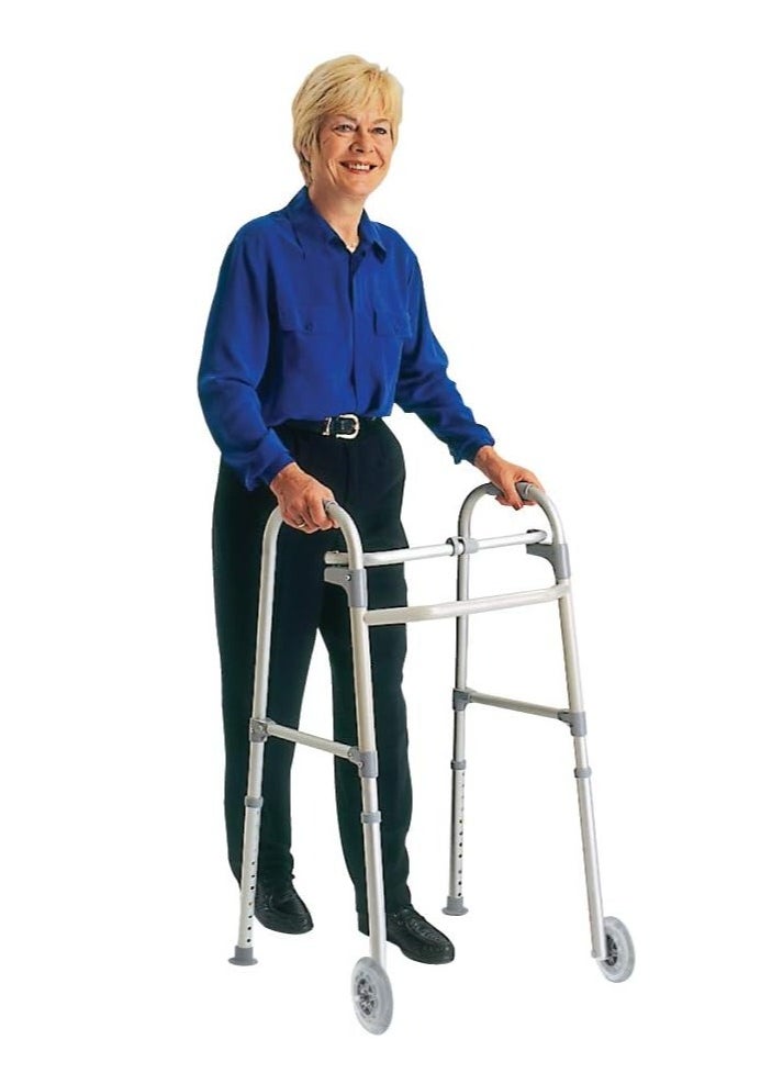 Fixed folding Walker Frame Front Castor Wheels To Use All Around