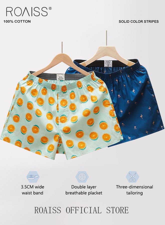 roaiss 2 Pack Men Arrow Pants Men Cotton Loose Boxer Briefs Men Casual Furniture Comfort Cotton Briefs Large Size Men Briefs  - Image 2