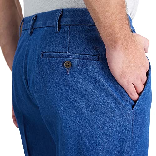 Haggar mens Casual Classic Fit Denim Trouser Pant - Regular and Big & Tall Sizes jeans, Medium Stonewash, 36W x 30L US - Image 4