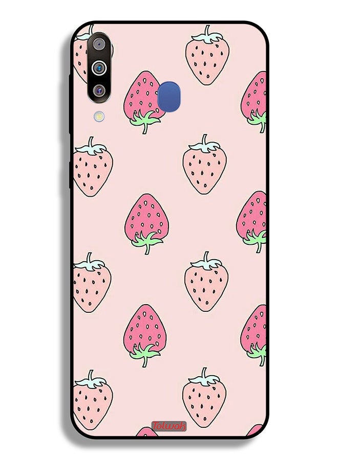 Tolwak Samsung Galaxy M30 Protective Case Cover Strawberry Icon - Image 2