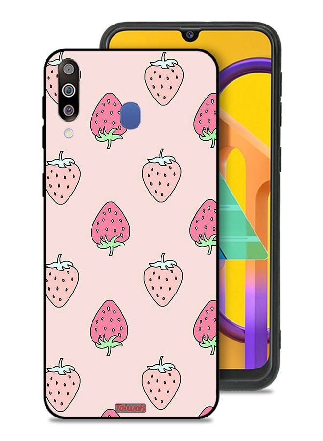 Tolwak Samsung Galaxy M30 Protective Case Cover Strawberry Icon - Image 1