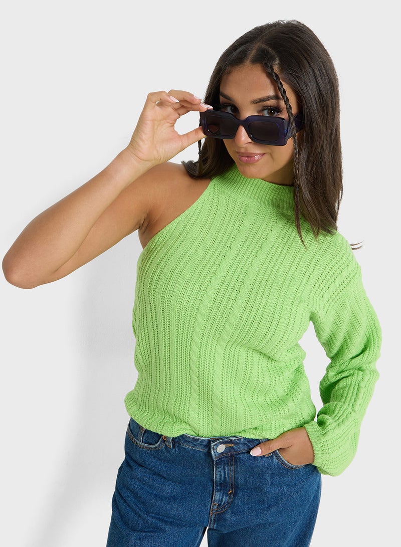 Ginger One Shoulder Sweater - Image 1