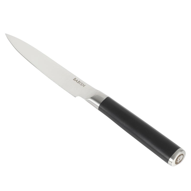 Babish 5-Inch Forged Utility Knife â€“ High-Carbon 1.4116 German Steel Full Tang Kitchen Knife for Precision Cutting and Durability - Image 1