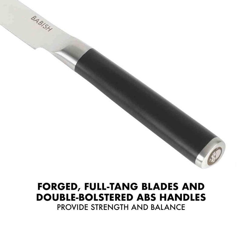 Babish 5-Inch Forged Utility Knife â€“ High-Carbon 1.4116 German Steel Full Tang Kitchen Knife for Precision Cutting and Durability - Image 5