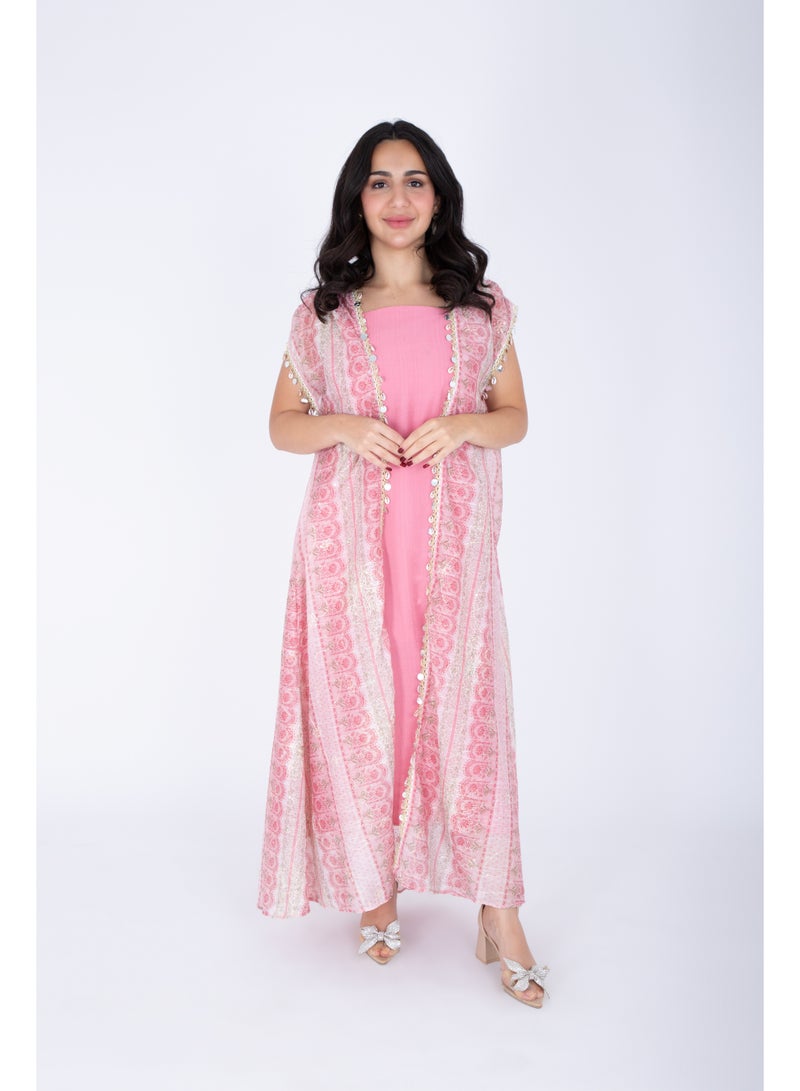 اكسا جلابية أرابيسك عصرية بدون أكمام - Image 5