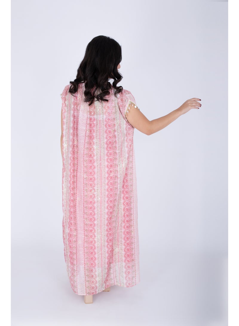 اكسا جلابية أرابيسك عصرية بدون أكمام - Image 4