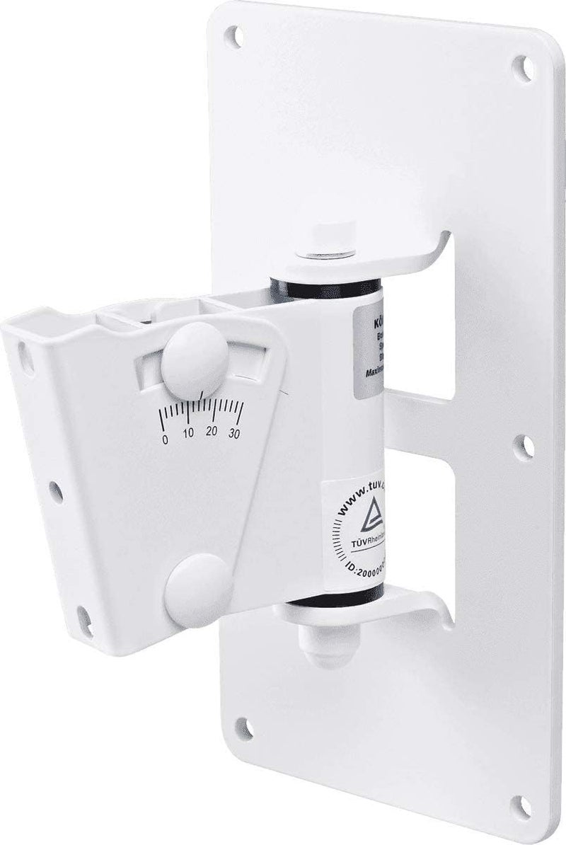 KM K&M König & Meyer 24481.000.57 Speaker Wall Mount | Surround Sound Wireless Home Theater | Single Speaker Bracket | Adjustable Swivel and Tilt | Multipurpose Holds Up to 55 lbs | German Made | White - Image 5