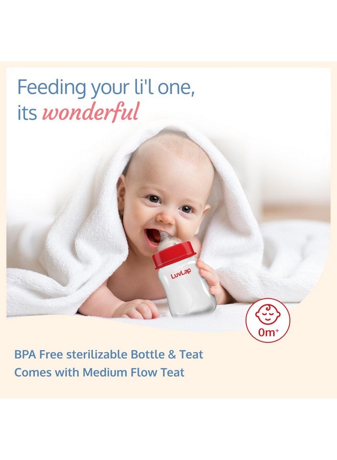 لوفلاب زجاجة رضاعة ناتورا فلور المضادة للمغص ذات العنق العريض، 150 مل (عبوة من قطعتين)، للأطفال حديثي الولادة/الرضع/الأطفال الصغار حتى سن 3 سنوات، خالية من مادة بيسفينول أ - Image 2