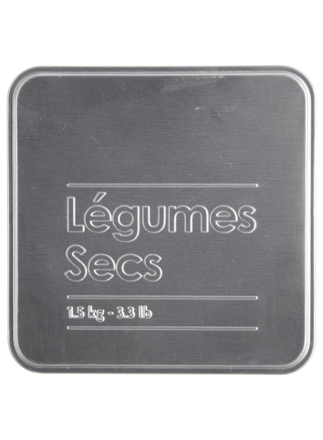 Five Simply Smart High Quality Metal Pulses Container Black and Silver 1.5 kg 136310 - Image 3