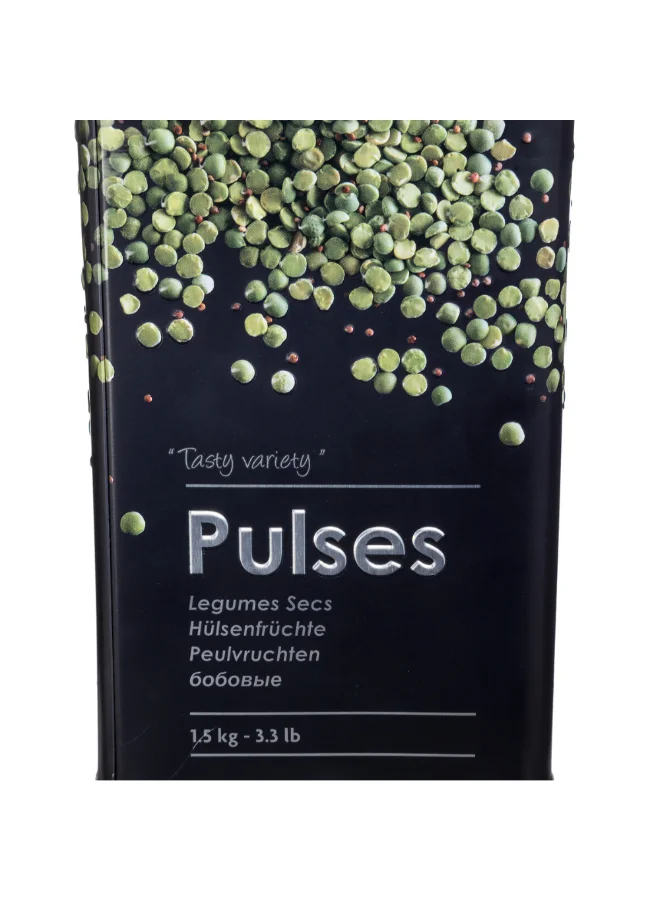 Five Simply Smart High Quality Metal Pulses Container Black and Silver 1.5 kg 136310