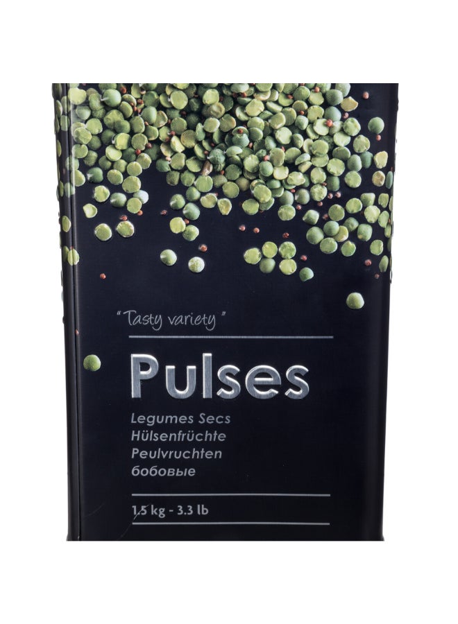 Five Simply Smart High Quality Metal Pulses Container Black and Silver 1.5 kg 136310 - Image 2