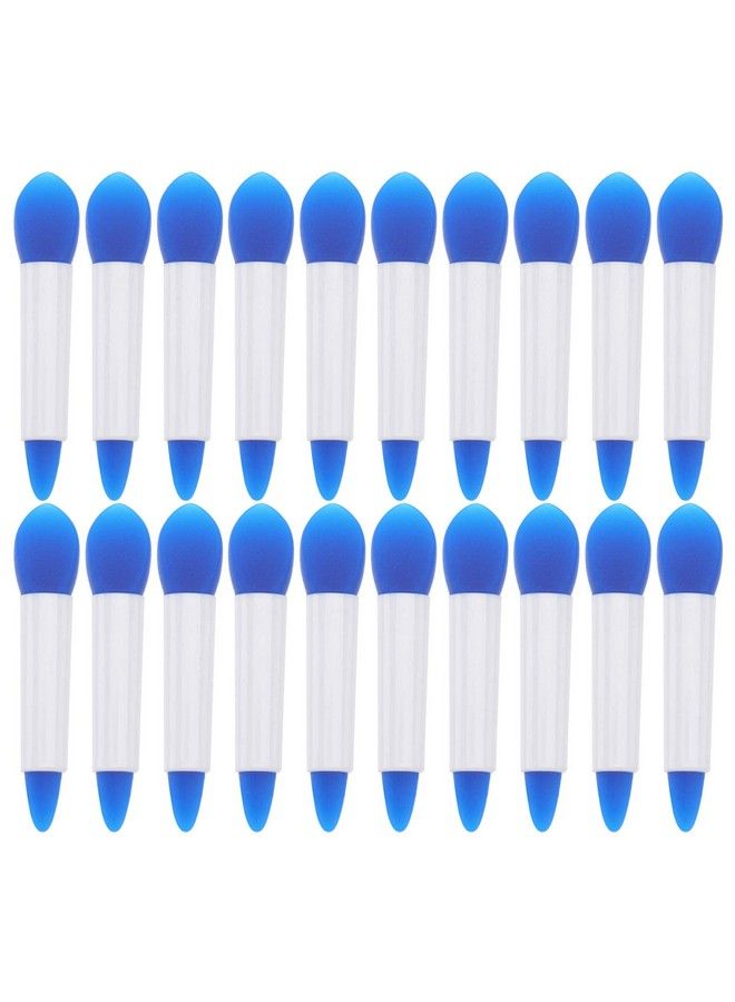 Beaupretty 20Pcs Silicone Lip Brush Double Sided Lipstick Applicator Brushes Makeup Brushes Face Cleanser Brush Facial Mud Applicator Brush For Smoother And Fuller Lip White Blue - Image 1