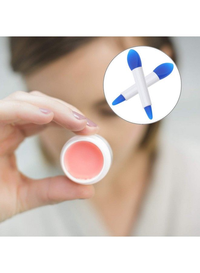 Beaupretty 20Pcs Silicone Lip Brush Double Sided Lipstick Applicator Brushes Makeup Brushes Face Cleanser Brush Facial Mud Applicator Brush For Smoother And Fuller Lip White Blue - Image 4