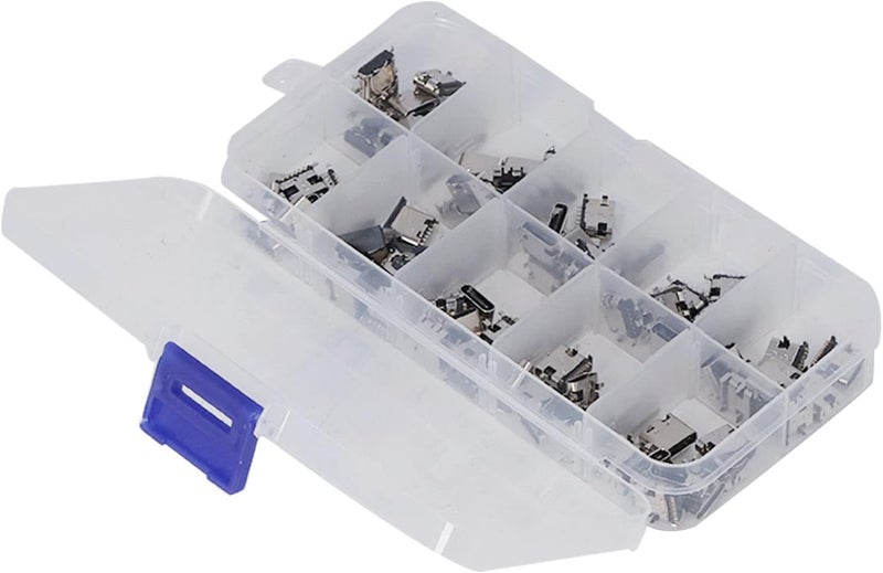 Greensen Type C USB Female Plug Connector, Socket Stainless Steel Construction, 100Pcs Assortment Set, Assortiment USB with Design for Computers and Projects - Image 4