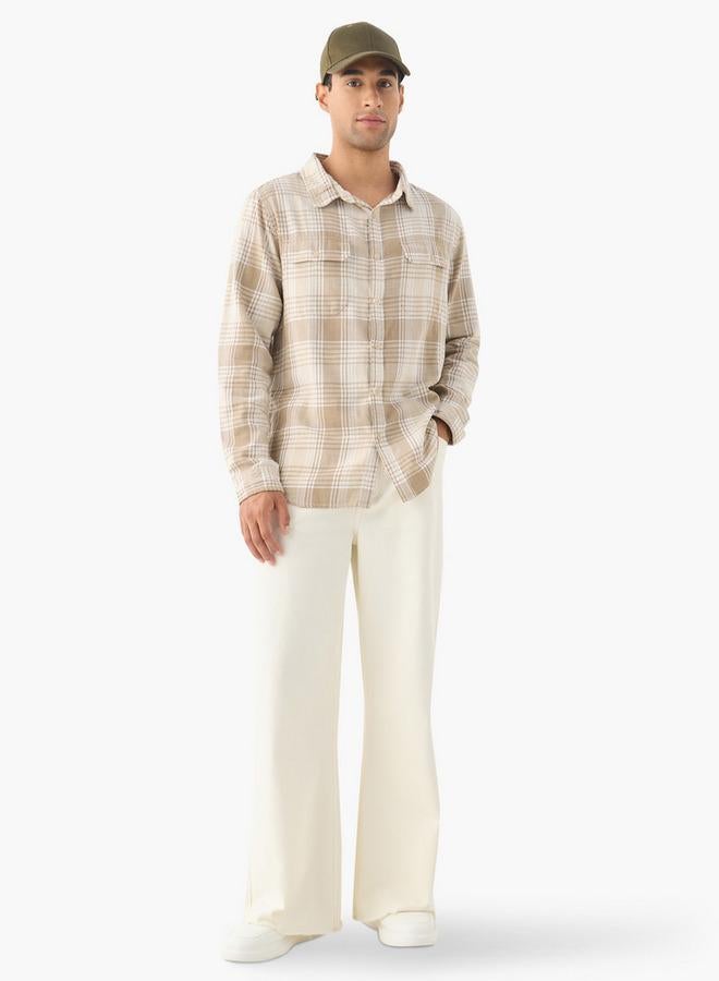 Lee Cooper Checked Shirt with Pockets and Long Sleeves - Image 2
