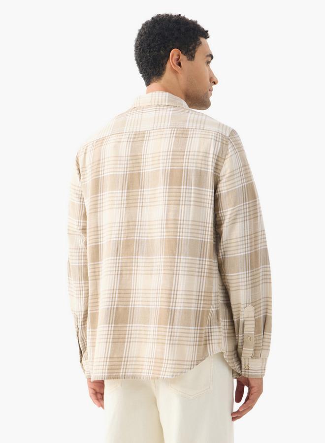 Lee Cooper Checked Shirt with Pockets and Long Sleeves - Image 3