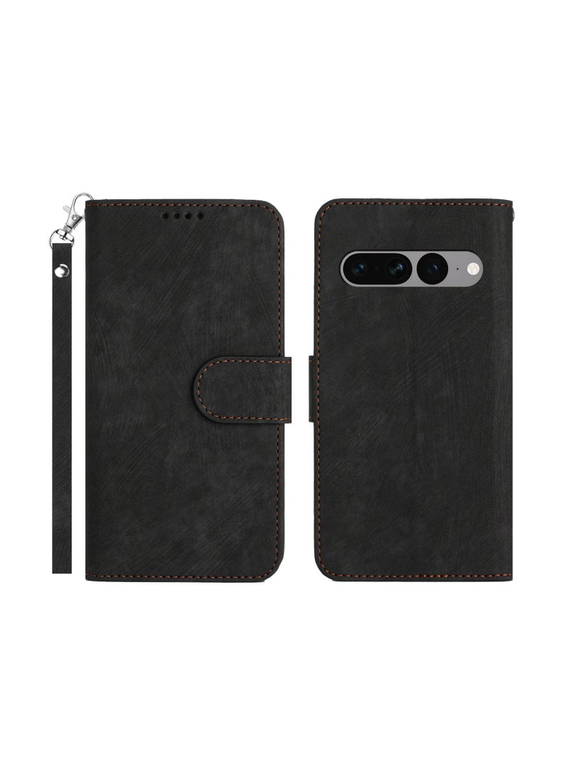 Suteni Magnetic Flip Cover Card Slots Leather Phone Case for Google Pixel - Image 1
