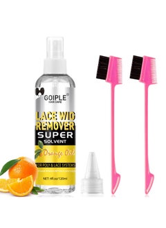 Goiple Tape in Extension Remover Hair Glue Remover, Fast Acting Remover Hair Glue Hair Extensions Remover Wig Glue Remover, Tape in Hair Extensions Adhesive Remover, Removes Hair Glue, Wig Tape & Edge Brush  - Image 1