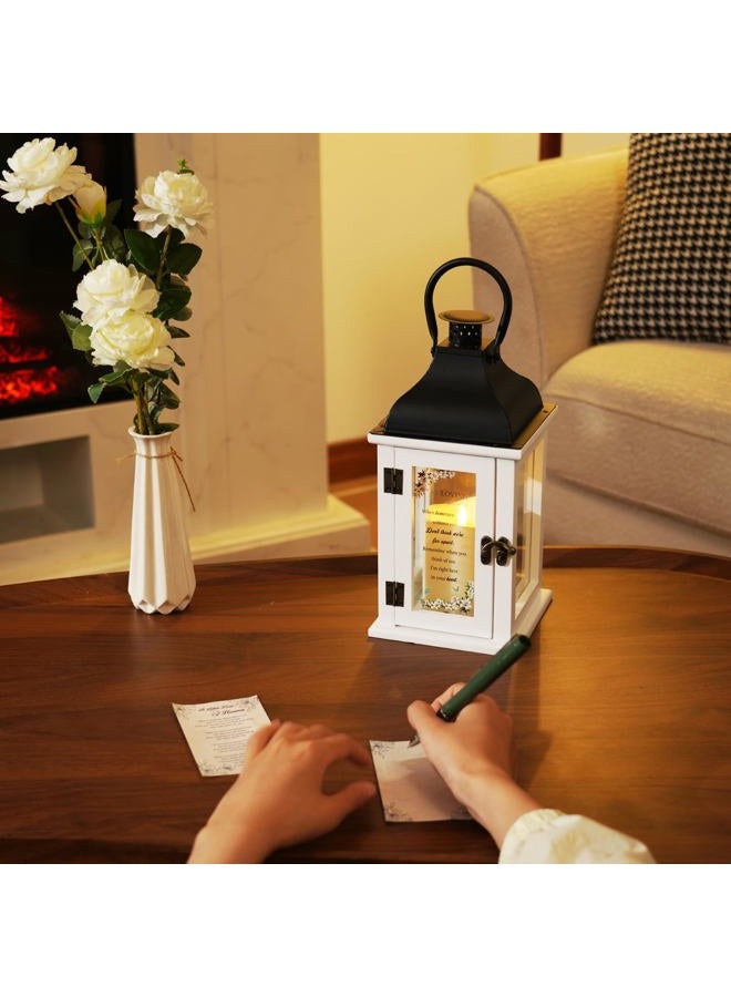 Homemory Memorial Lantern Bereavement Sympathy Gifts for Loss of Loved One, Memorial Gifts for Loss of Mother Loss of Father in Memory of Loved One Remembrance Gift with LED Candle & Remote - Image 5