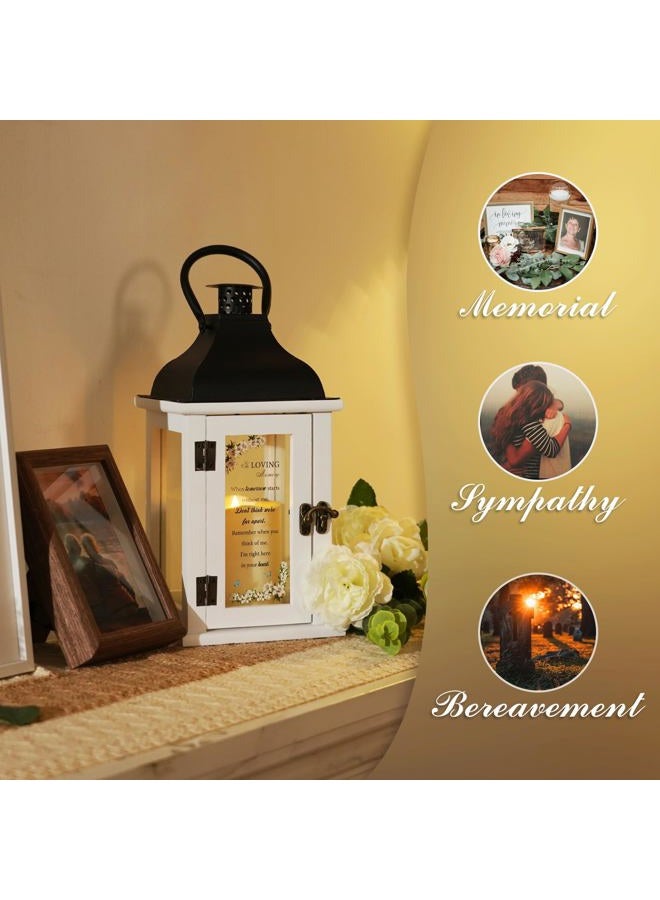 Homemory Memorial Lantern Bereavement Sympathy Gifts for Loss of Loved One, Memorial Gifts for Loss of Mother Loss of Father in Memory of Loved One Remembrance Gift with LED Candle & Remote - Image 3