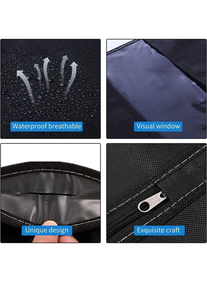 HQ-GAMING Dress Bag Garment Bag Suit Bags Clothes Covers with Transparent Window EVA Coat Bags for Wardrobe and Travel Dustproof, 5 Pack - Image 5
