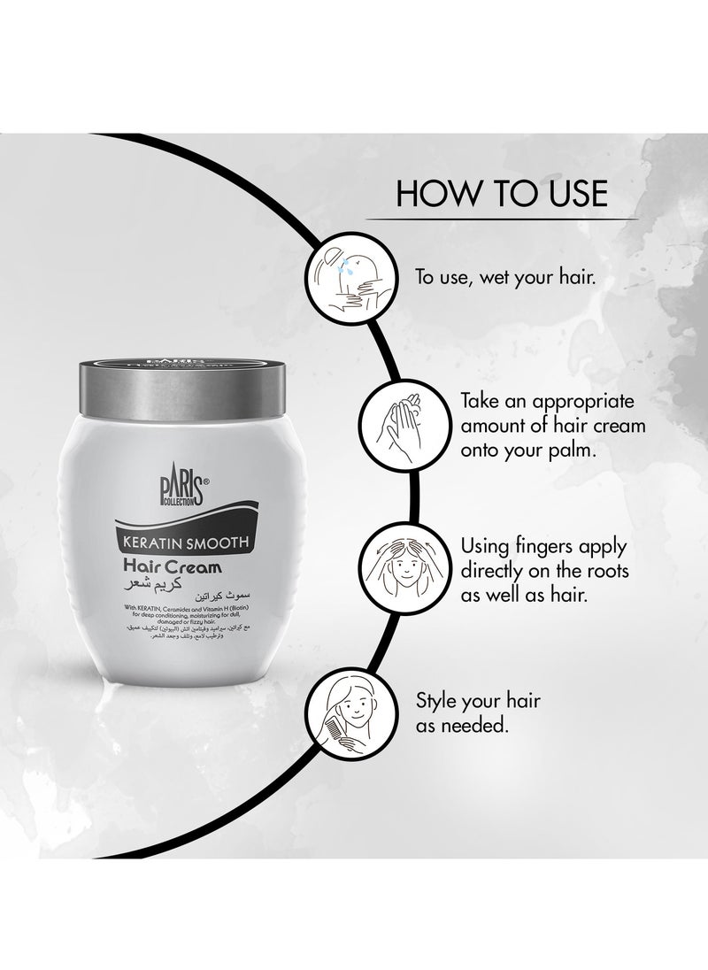 Paris Collection - Keratin Smooth Hair Cream Unisex 475ML - Image 1