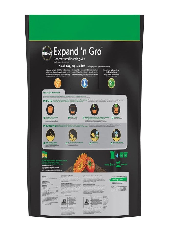 ميركل-جرو مزيج زراعة مركز Miracle-Gro Expand 'n Gro، أضف الماء فقط لتمدد يصل إلى 3 أضعاف، للاستخدام في الحاويات وفي الأرض، 0.33 قدم مكعب. يتمدد حتى 1 قدم مكعب. - Image 2