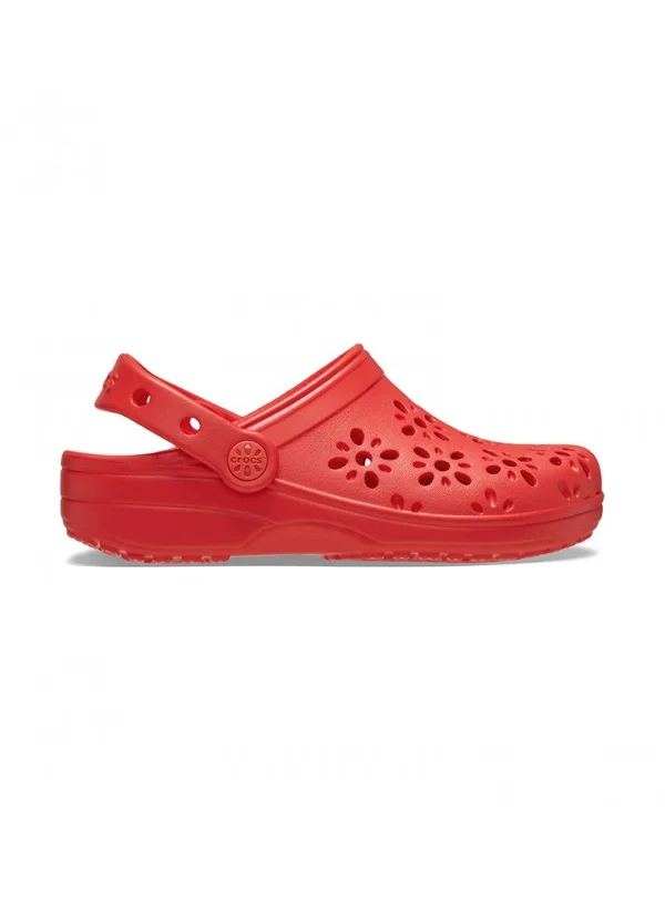 crocs Kids Classic Floral Cut Out Clog