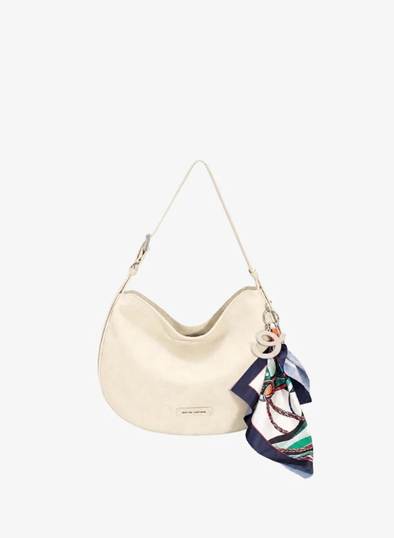 David Jones David Jones Slouchy faux leather shoulder bag model CM7792-1| Hobo design work and office, everyday, meetings and casual style bag for women| multi pocket hand and shoulder bag for all seasons