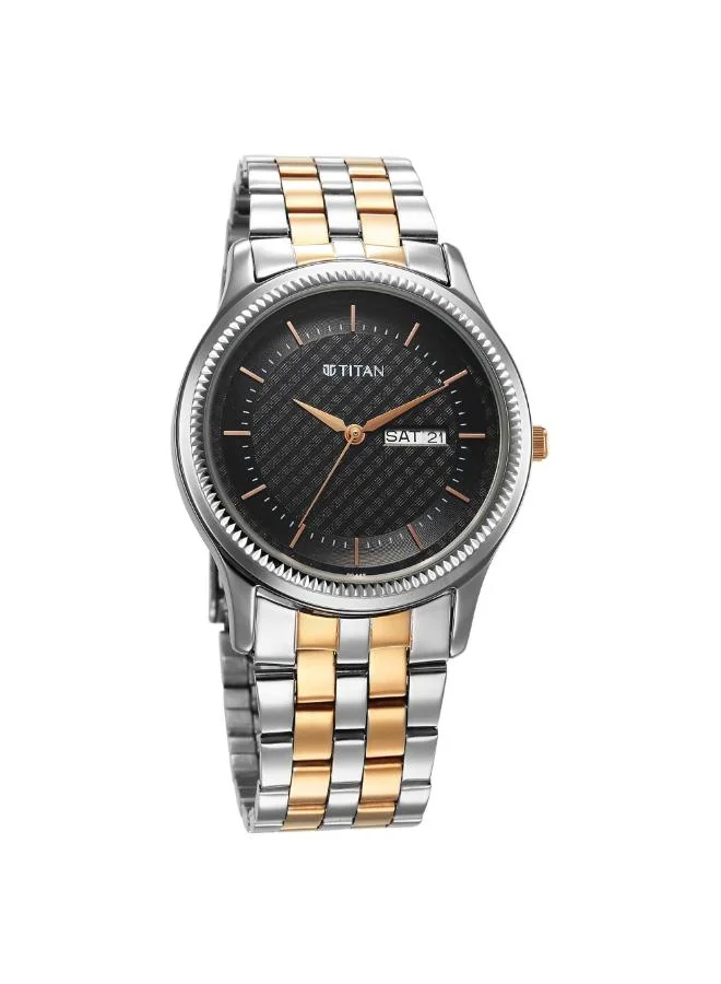 تيتان Men's Stainless Steel Analog Watch 1824KM02 - 48 mm