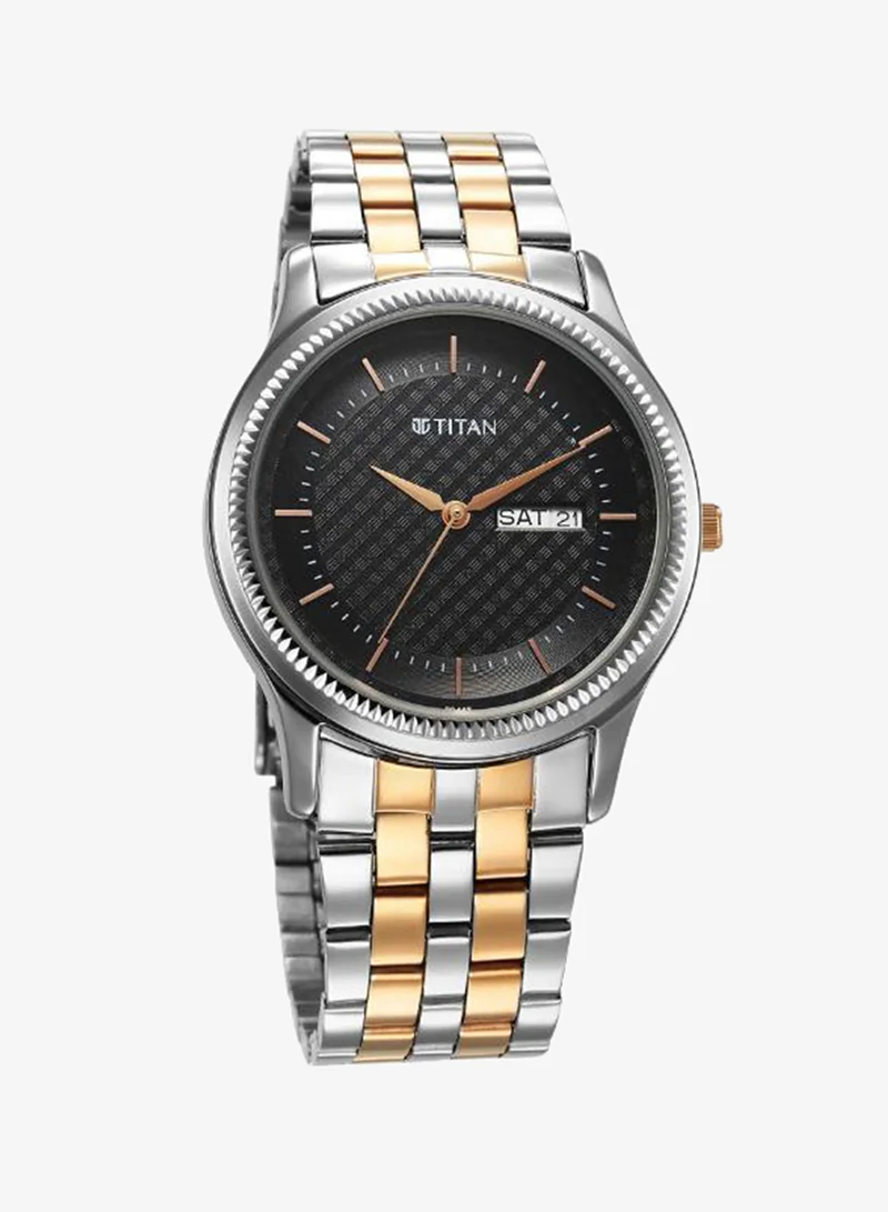 TITAN Men's Stainless Steel Analog Watch 1824KM02 - 48 mm