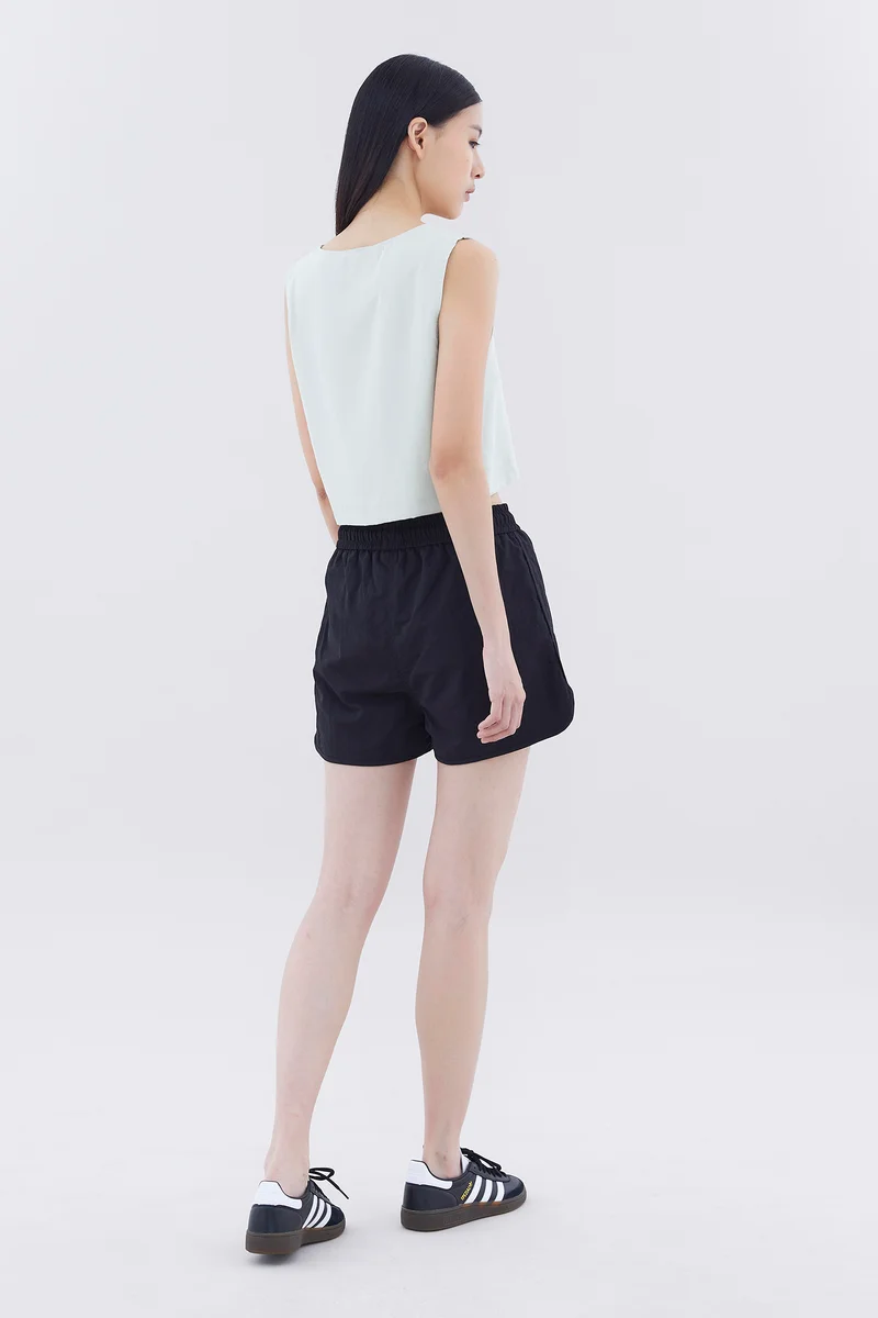 The Editor's Market Ellegra Curve-Hem Shorts