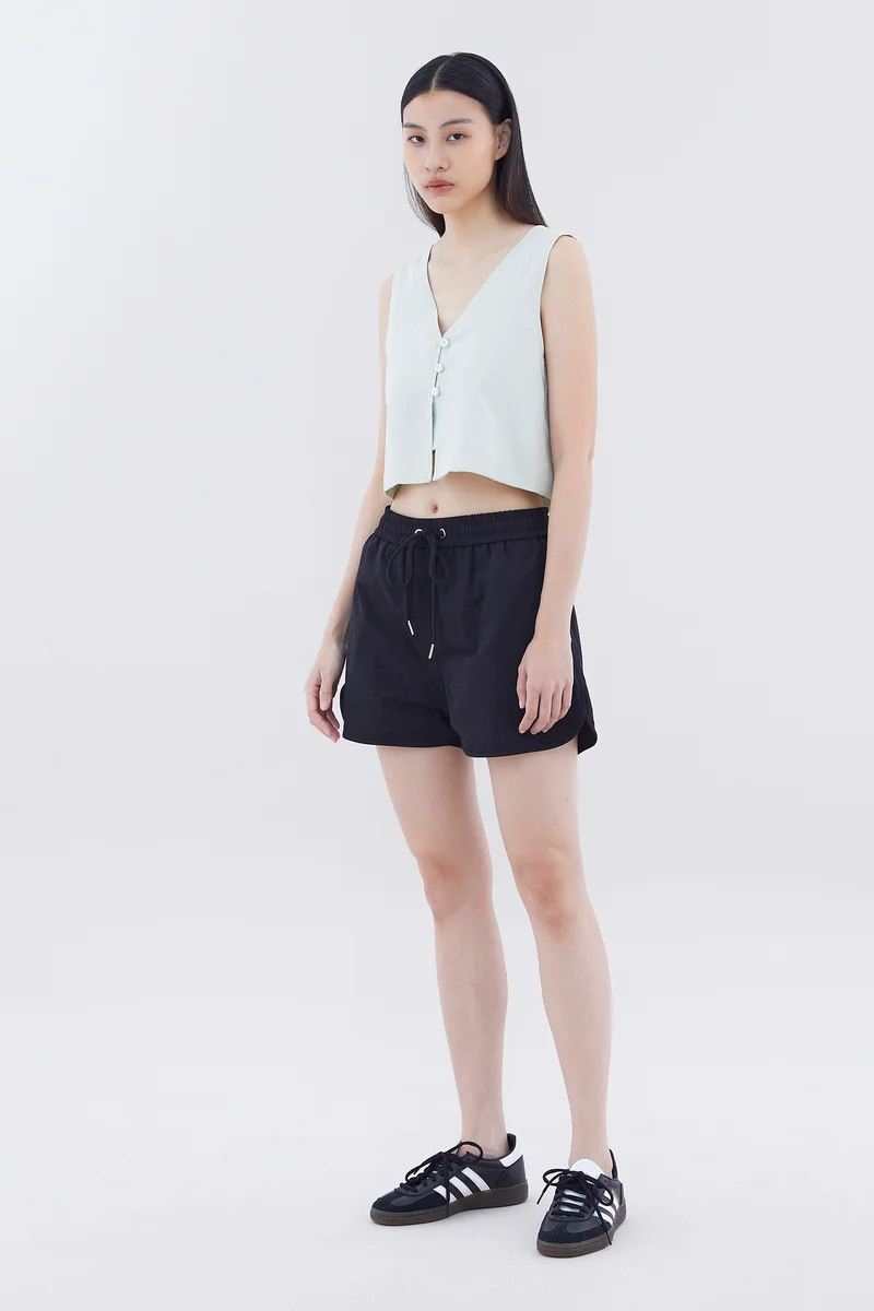 The Editor's Market Ellegra Curve-Hem Shorts
