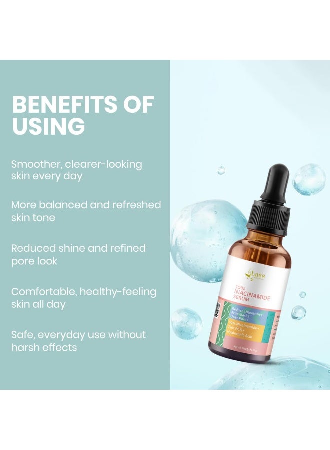 Lass Natural 10% NIACINAMIDE + Zinc PCA + HA | Nourishing Skincare Solution for Radiant Skin |Vitamin B3 | Face serum for open pores | For oily skin Spot correction - 30ml - Image 5