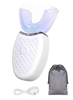 Syarme Ultrasonic Electric Toothbrush, Automatic Toothbrush U Shaped Whole Mouth 360 Degrees Cleaning, Adults Waterproof Whitening Rechargeable Massage Toothbrush with LED Light  - Image 1