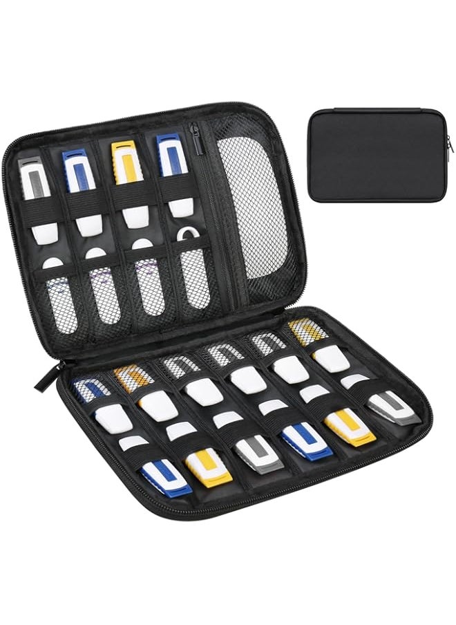 Generic - Lacdo USB Flash Drive Case Thumb Drive Holder Case Organizer Portable Electronic Accessories Storage Bag for SanDisk/Samsung/SamData USB Flash Drives Jump Drive Memory Stick, Cable, SD Card, Black - Image 1