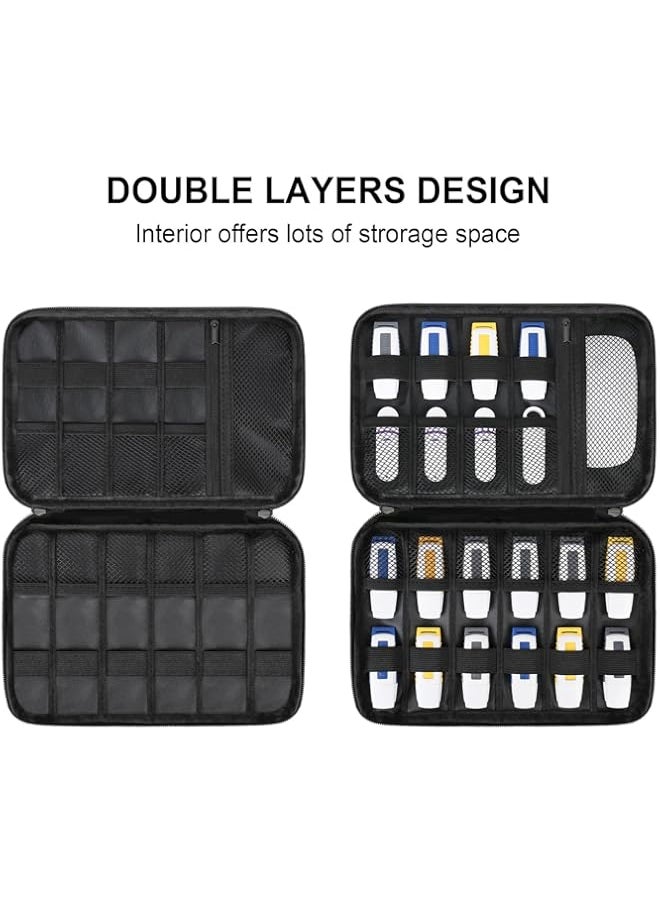 Generic - Lacdo USB Flash Drive Case Thumb Drive Holder Case Organizer Portable Electronic Accessories Storage Bag for SanDisk/Samsung/SamData USB Flash Drives Jump Drive Memory Stick, Cable, SD Card, Black - Image 1