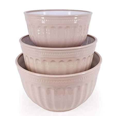 LOMESH 3 Pieces Mixing Bowl with Lids Plastic BPAFree Prep Serve Bowl Set Nesting Storage Food Container Dishwasher Freezer Safe - Image 5