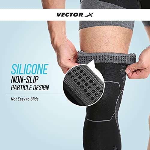 Vector X Long Knee Sleeve with Anti Slip (Small), Multicolor (L) - Image 4