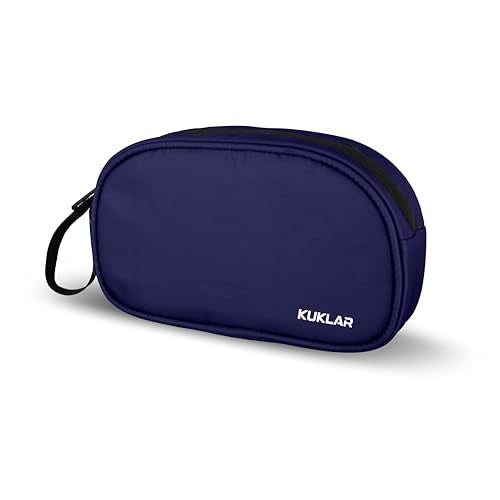 KUKLAR Premium Travel Pouch Multipurpose Carry Bag for Toiletries Cables Stationery Pencil Pouch and Daily Essentials Lightweight with Zipper for Travel School (Dark Blue) - Image 4