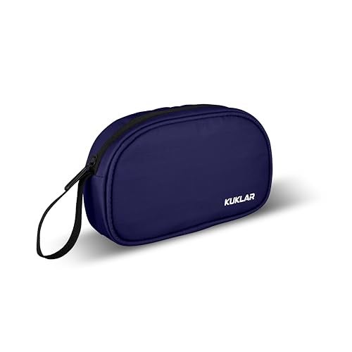 KUKLAR Premium Travel Pouch Multipurpose Carry Bag for Toiletries Cables Stationery Pencil Pouch and Daily Essentials Lightweight with Zipper for Travel School (Dark Blue) - Image 1
